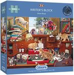Writer's Block 1000 Piece Jigsaw Puzzle | Cats and Dogs Jigsaw Puzzle | Sustainable Puzzle for Adults | Premium 100% Recycled Board |  Great Gift for Adults | Gibsons Games