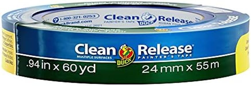 Duck Brand Clean Release Painter's Masking Tape Blue, 24 mm x 55 Meter, Single Roll