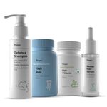 Traya Hair Growth Kit | Contains Hair Ras + Hair Vitamins + Recap Serum + Defence Shampoo with Biotin, Vitamin B3, Bhringraj, Ashwagandha, Redensyl, & Procapil | Strong and Healthy
