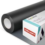 Black Permanent Vinyl - 12" x40FT Matte Black Vinyl for Cricut, Self Adhesive Vinyl Roll for for Cricut, Silhouette Cameo - Vinyl for Home Decoration, DIY Mug & Ceramic