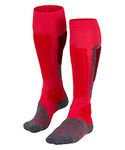 FALKE Women's SK1 Comfort W KH Wool Silk Warm Thick 1 Pair Skiing Socks, Red (Rose 8680), 5.5-6.5