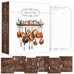 VERSAINSECT inder, Recipe Book to Write in Your own Recipes, Family Recipe Binder | Recipe Binder with Plastic Sleeves Full Page and Recipe Cards for Cooking Gifts