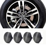 ZIBUYU® 4pcs Universal Car Wheel Center Caps Mirror Carbon Fiber Wheel Center Cap Stripy Car Wheel Center Caps DIY Car Modification Accessories for BMW Audi Kia Ford Toyota Honda Suzuki