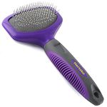 Pin Brush by Hertzko - For Dogs and Cats with Long or Short Hair - Great for Detangling and Removing Loose Undercoat or Shed Fur - Ideal for Everyday Brushing