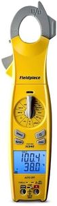 Fieldpiece - SC640 Swivel Clamp Meter with Dual Display, Inrush Current, LED Jaw Flashlight and Backlit Display - HVAC Tools