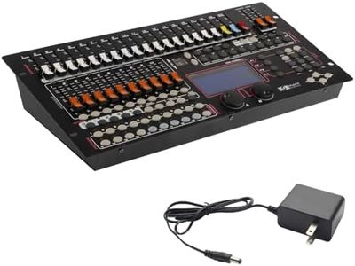 ygybeyond DMX 1024 Stage Light Controller, 1024 Channel DMX512 Lighting Console with Shape Generator, MIDI/USB/Music Sync, 300 Playback Programs for DJ, Wedding, Bar, Live Concert & Stage Events