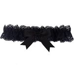 Eliffete Women Sexy Lace Bridal Garter Prom Party Wedding Garters for Bride 2022, A-black Bow, One Size