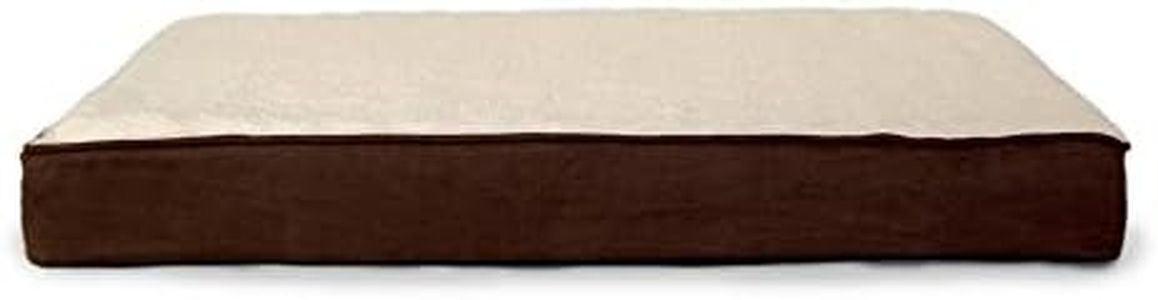 FurHaven Pet Dog Bed | Memory Foam Sherpa & Suede Mattress Pet Bed for Dogs & Cats, Espresso, Small