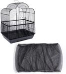 Bird Cage Seed Catcher Guard Universal Birdcage Cover Nylon Mesh Net,Bird Cage Seed Catcher,Bird Cage Cover Seed Catcher Cage Cover Birds Birdcage Guard Pet Products Seed Catcher Bird Cage Cover,Black