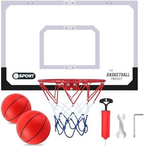 Upgrade Basketball Hoop Set - Extra Large 26" x 17" Pro Indoor Basketball Hoop for Door & Wall with 2 Balls, Complete Accessories, Basketball Toy Gift Perfect for Boys Girls Teens Adults