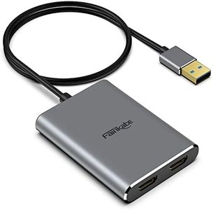 fairikabe USB 3.0 to Dual HDMI Adapter 4K30Hz Support Windows/Mac OS