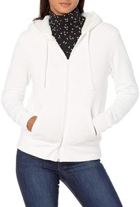 Amazon Essentials Women's Sherpa-Lined Fleece Full-Zip Hooded Jacket (Available in Plus Size), Off-White, Medium