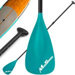 MoiShow SUP Paddle - Adjustable 3 Pieces Stand Up Paddle Board Paddle with Unique Lock Design Floating Alloy Shaft Paddleboard Paddle