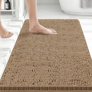 Bcoimo Long Bathroom Rug 70" x 24", Absorbent Non Slip Bath Mat, Washable Quick Dry Bathroom Runner Rug for Shower, Tub, Sink and Vanity