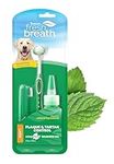 TropiClean Fresh Breath Dog Oral Care Kit | Complete Dog Toothbrush and Toothpaste Set for Plaque & Tartar Control | Dog Tooth Brushing Kit for Large Dogs
