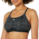 adidas Womens Regular Workout Bra, Black/Print, 36A US