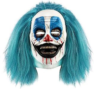 Xinkulas Scary Adult Clown Mask Masquerade Halloween Laughing Killer Joker Costume Prop (Tooth Eye)