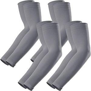 GOUNOD Compression Arm Sleeves, Style Number 4pkC-Light Grey, Dot Pattern, Sun Protection, Grey, Standard, Men's, Adults, Sun Seekers, Tattoo Bearers, Athletes