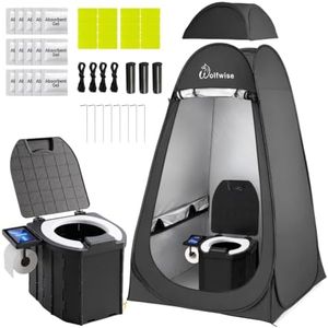 Wolfwise Camping Portable Toilet Pop Up Privacy Tent, 15 Pack Basic Kit