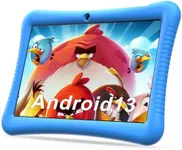 Fivahiva Kids Tablet, 10.1 inch Android 13 Tablet for Kids 3-12 Ages, 32GB (Expandable to 512GB), Dual Cameras, GPS, Google Kids Space, Pre-Installed Apps, Parental Controls, with Shockproof Case