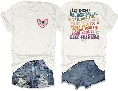 Mental Health Shirt for Women Let Them Misunderstand You T-Shirt Inspirational Graphic Tees Motivational Gift Tops White