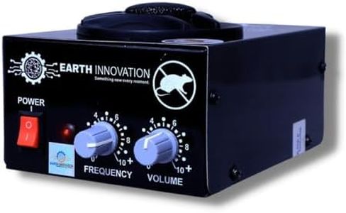 EARTH INNOVATION™ Ultrasound Rat and Rodent Pest Repeller Device Wide Range Pest Repeller (Black Shiny), Made in India (1500 SQ Area)