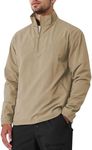 MorwenVeo Men's Casual Quarter Zip Pullover Lightweight Golf Track Jacket Stylish Windbreaker For Outdoors & Travel