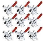 10 Pcs Vertical Toggle Clamp 201B, 198Lbs Anti-Slip Toggle Clamp, Heavy Duty Horizontal Quick Release Clamp for Machine Operation Woodworking Welding