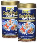 Tetra Goldfish Gold Exotic Fish Food, Complete Premium Fish Food for All goldfish, 250 ml (pack of 2)