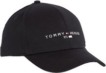 Tommy Hilfiger - Men's Baseball Cap - Embroidered Logo - 100% Cotton - Men's Accessories - Caps for Men - Men's Baseball Caps - Black