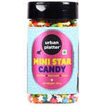 Urban Platter Rainbow Mini Star Sprinkles, 150g (Dairy-Free Tiny Decorative Sprinkle Candy for Cupcakes, Cakes, Brownies, Doughnuts, Cookies and Ice Creams)