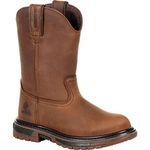 Rocky Unisex-Child Original Ride FLX Western Boot, Brown, 2 Little Kid