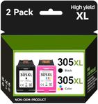 305 Ink Cartridges Black and Colour XL Replacement for HP 305 Ink Cartridge, Printer Ink 305XL for DeskJet 2700 2710 2720 2722 2710e 2720e 4120e Plus 4100 Envy 6000 6032 6010 6020e 6030 Pro 6400 6430