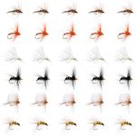 Goture Fly Fishing Flies Kit, 30pcs Dry Flies Wet Flies Streamers Nymphs for Fly Fishing, Trout Flies Fly Lures, Fly Fishing Assortment Kit for Bass Trout Steelhead Salmon, Fishing Gifts for Men