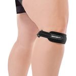 BraceAbility Adjustable Knee Strap | Plus Size Patella Tendon Band for Runners & Jumpers Knee, Osgood Schlatter Treatment and Chondromalacia Pain Relief (XL)