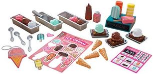 KidKraft Ice Cream Shop Playset with Ice Cream Scoops, Brownies and Magnets, Ice Cream Toys for Kids, Accessory for Kids' Kitchen, Play Kitchen Accessories, Kids' Toys, 53539