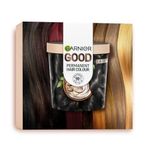 Garnier Good Permanent Hair Dye Premium Starter Kit, 2.0 Truffle Soft Black, Up To 100% Grey Coverage, 8 Weeks Long-Lasting Colour, Non-Drip Application