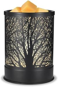 nawaza - Metal Wax Warmer with 7 Colors LED Light, Electric Scented Wax Scent with Burnt Oil for Home, Office, Room, Bedroom and Home Decor (Black Tree)