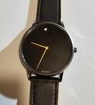 Movado Black Face Silver Band