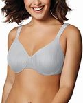 Playtex Women's Secrets All Over Smoothing Full-Figure Underwire Bra US4747, White Stripe, 38C