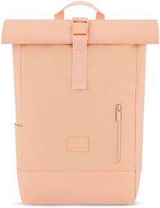JOHNNY URBAN Mochila Mujer Hombre Naranja - Robin Medium - Roll Top Grande para Escolar, Universidad, Trabajo - Compartimento para Portátil - Impermeable