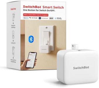 SwitchBot Smart Switch Button Pusher - No Wiring, Bluetooth App or Timer Control, Add SwitchBot Hub Mini to Make it Compatible with Alexa, Google Home, IFTTT (white)