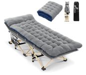 Sportneer Camp Beds for Adults with 1.5" Thick Mattress, Camping Bed 28"/32" Extra Wide Support 450lbs for Adults Travel Fishing Picnic Outdoor