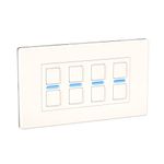 Lightwave LP24WHMK2 Smart Dimmer with Energy Monitoring, 4 Gang, White Metal - Works with Alexa, Google Assistant, HomeKit. iOS & Android Compatible