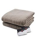 Biddeford Blankets Comfort Knit Heated Blanket with Therapeutic Heat Settings, Machine Washable, Safety Tested & Approved - Perfect for Warm, Cozy Nights, Digital Controller, King, Fawn