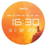 Xech Wall Clock For Home Stylish Led Large Digital Wall Clock For Home Stylish Glass Clocks Usb Powered Modern Clock (Solaris Plus)(Archer)(31.5Cm X 31.5Cm)