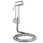 ALTON SHR20910 ABS Health Faucet with SS-304 Grade 1.25 Meter Flexible Hose Pipe and Wall Hook, Chrome Finish (Jet Spray for Toilet)