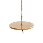 Large Wooden Monkey Swing Seat Solid Round Disc Plate Swing with Adjustable Rope