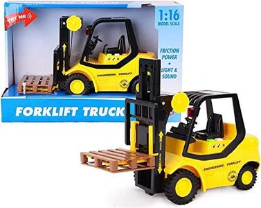 Toyland® 23 cm (9") Transpallet con carrello elevatore a frizione - Scala (1:16) - Giocattolo da costruzione per ragazzi con luci e suoni - Dai 3 anni in su