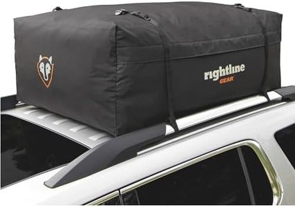 Rightline Gear Range 3 Weatherproof Rooftop Cargo Carrier for Top of Vehicle, Attaches with or without Roof Rack, 18 Cubic Feet, Black